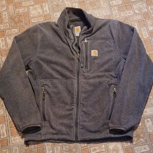 Carhartt Charcoal Full-Zip Fleece Jacket